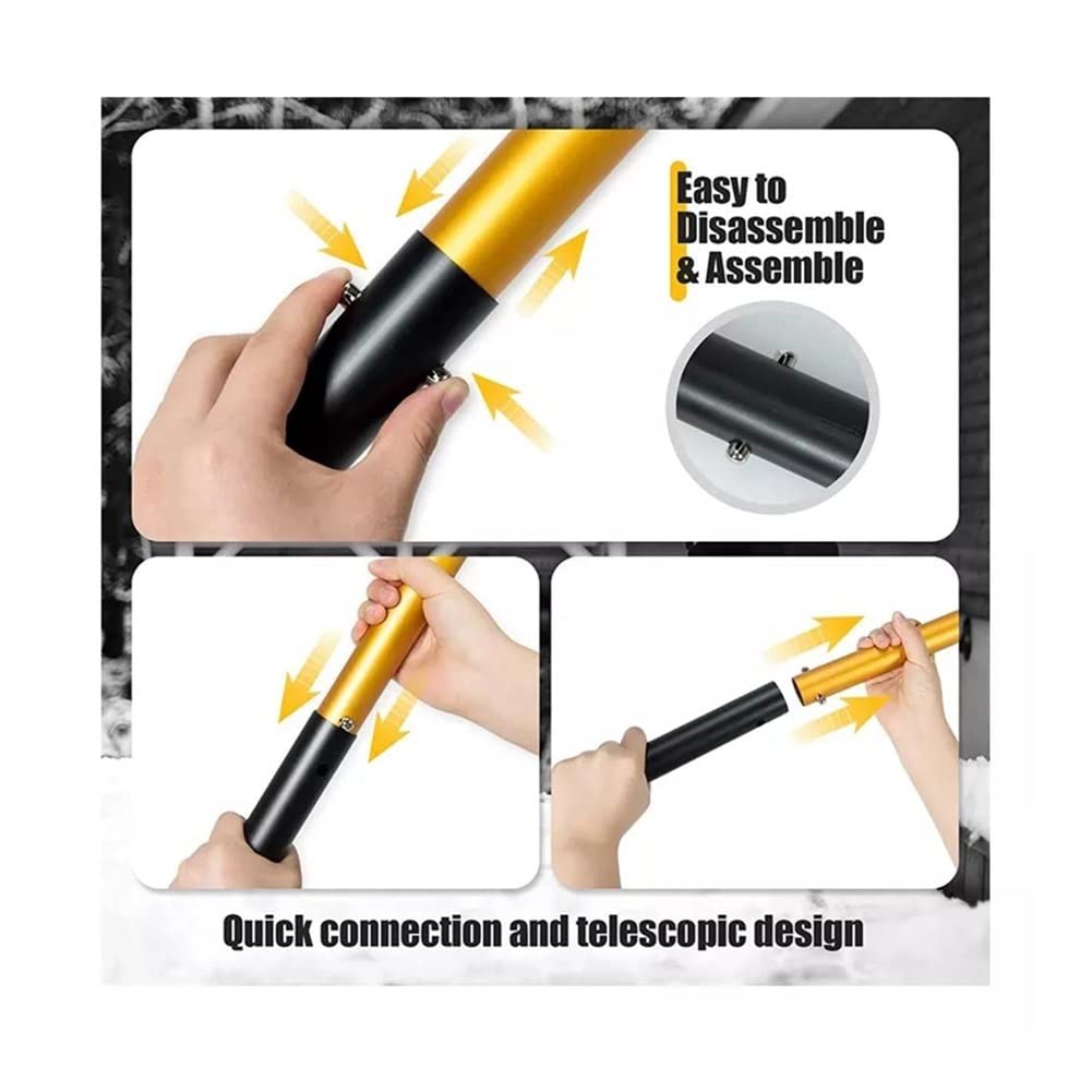 Rascador de hielo para coche Pala De Eliminación De Lodo Con Mango Extensible, Pala Plegable Portátil, Pala De Hielo Retráctil, Herramienta De Eliminación De Invierno Rascadores de hielo para coche(C)
