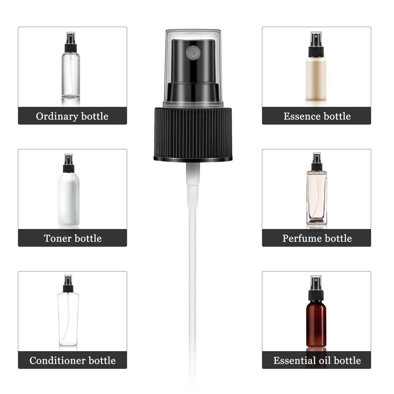 Artibetter - 40 flaconi spray di ricambio per pompe spray per nebulizzazione fine, 24 mm