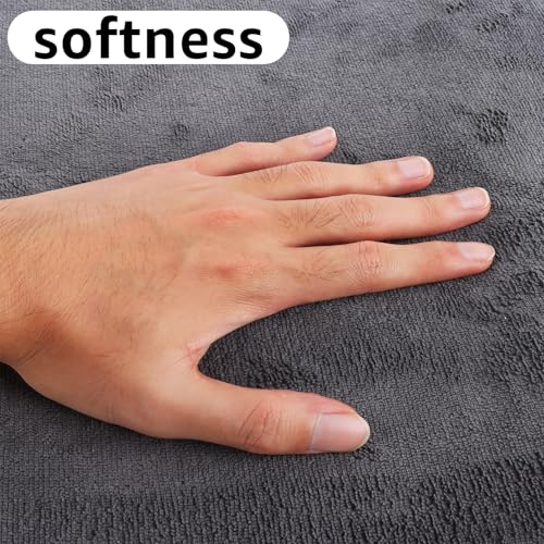 ASelelcted Extra Large Bath Mat 120 x 50 Cm Microfiber Bath Mats for Bathroom Soft Absorbent Rugs Non-slip Anti Mould Bathroom Mat, Machine Washable Indoor and Outdoor (Grey) - Cosy Home Interiors ASelelcted Extra Large Bath Mat 120 x 50 Cm Microfiber Bath Mats for Bathroom Soft Absorbent Rugs Non-slip Anti Mould Bathroom Mat, Machine Washable Indoor and Outdoor (Grey) - Image 6