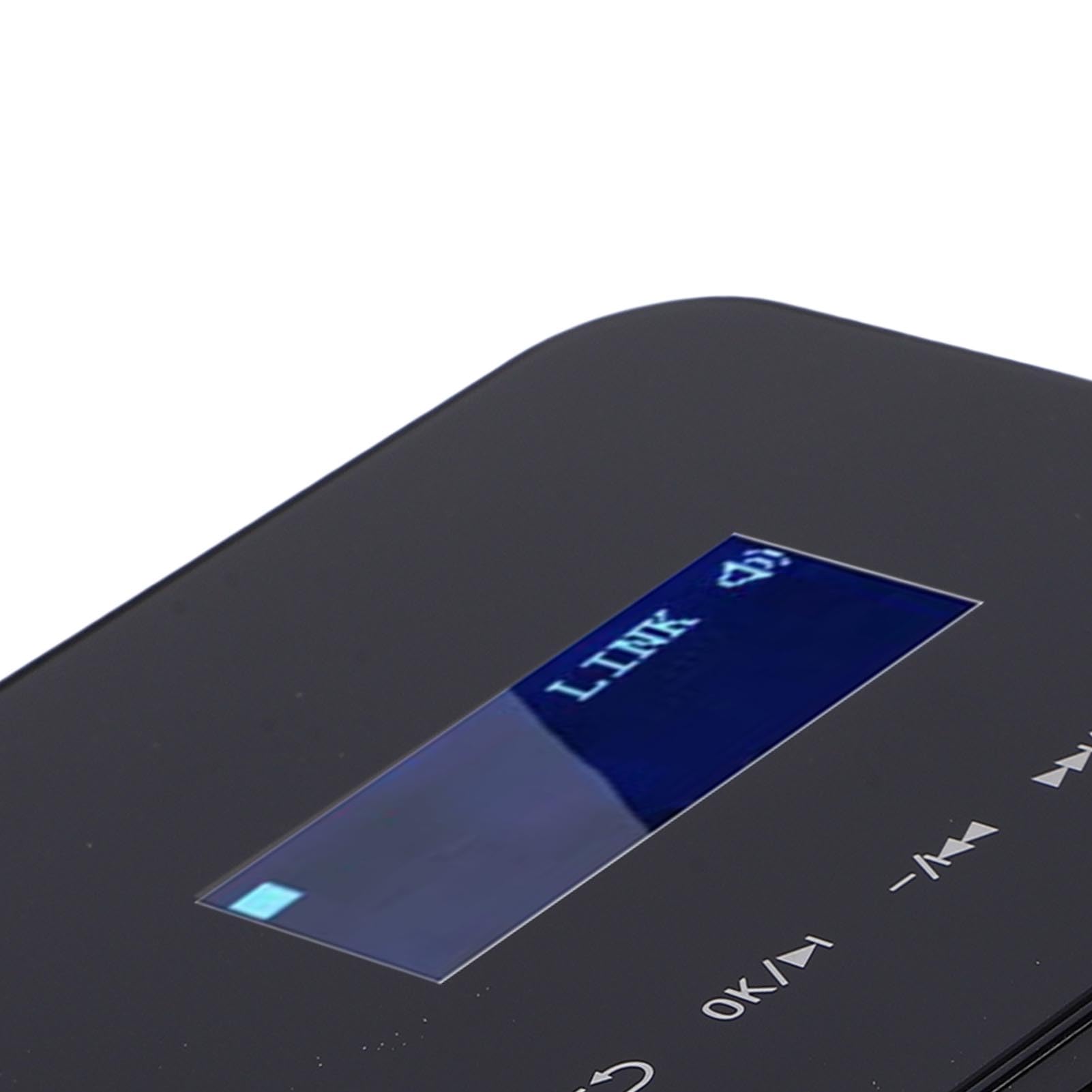 KIMISS Amplificador de Pared Bluetooth con Pantalla LCD - Amplificador de Música de Pared de 2 Canales para Audio Doméstico, Control Remoto Inalámbrico por Infrarrojos, Compatible con MP3/AAC/WAV