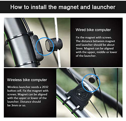 Bicycle Speedometer Odometer Waterproof Wired Stopwatch/Average Speed/Trip Time/Distance Recording Odometer Bike Computer with LED Backlight for Cycling (Wired, Green) - Thumbnail 7