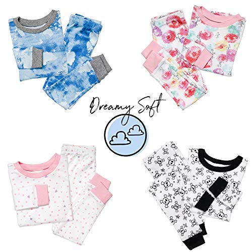 Honestbaby Girls' Organic Cotton 2-Piece Snug Fit Pajama Set, Love Dot, 18 Months #TOP7