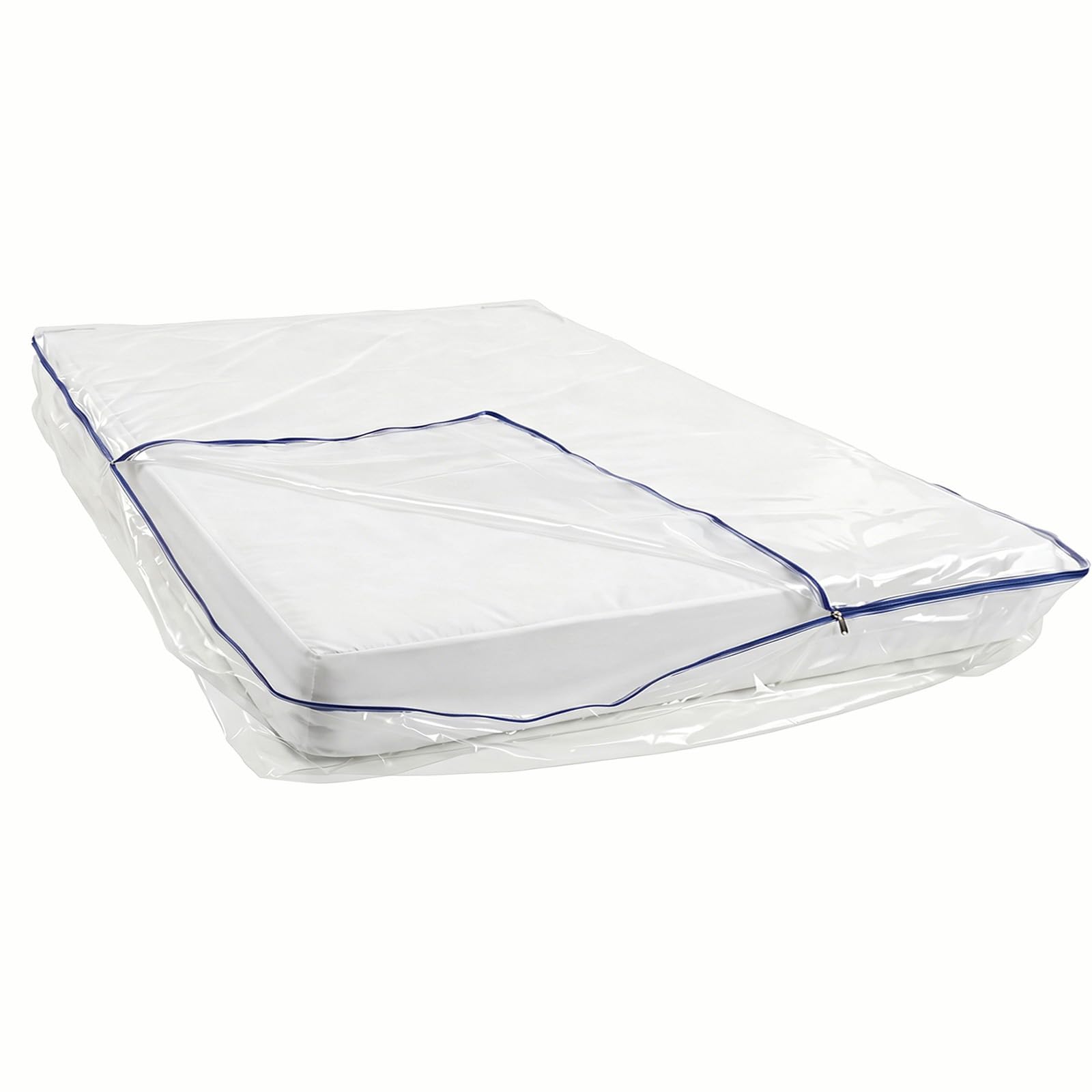 Plastic Mattress Bag for Moving (King), 3 Mil Extra Thick Mattress Cover Protector with Zipper, Clear Mattress Storage Bag for Bed, Waterproof &amp; Reuseable Mattress Moving Supplies