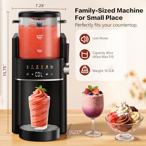 Ranvaira Slushie Machine, Ice Cream Maker, Slushy Machine for Home and Families, No ice ne - image 4