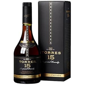 TORRES BRANDY 15 RESERVA PRIVADO (1x 0,7l) – aus der spanischen Weinbauregion Penedès – in statischer Lagerung und Solera-Verfahren gereift – 70cl mit 40% vol.