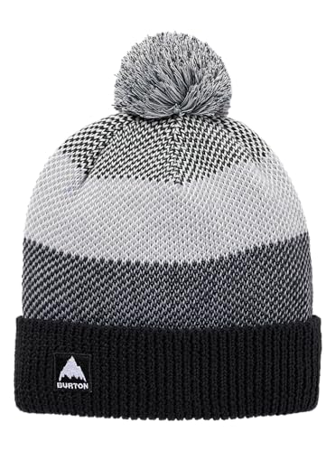 Burton Kids' Fleece-Lined Pom Beanie, True Black, One Size
