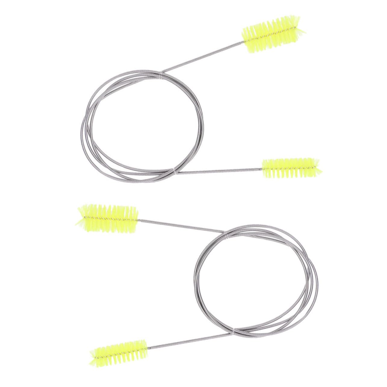 GRIRIW Stainless Steel Spring Brush Set 2pcs Multi-Function Cleaner Brush for Fish Tank Pipe and Sewer Cleaning