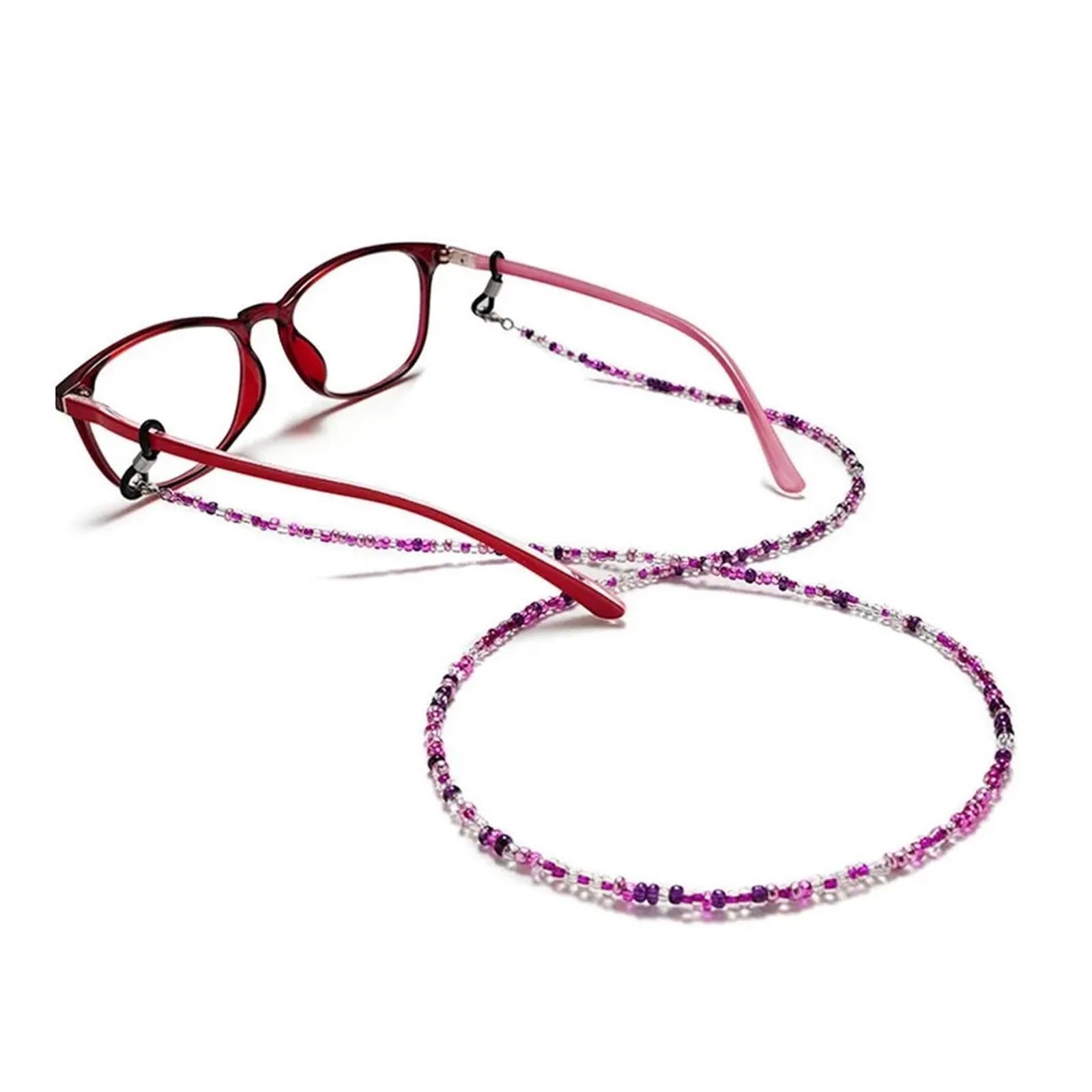 Brillenketten für Damen, 24 Stück, Anti-Verlust-Brillenketten, organisches Glas, modisch, Birnen-Kristall, Lesebrille, Seil