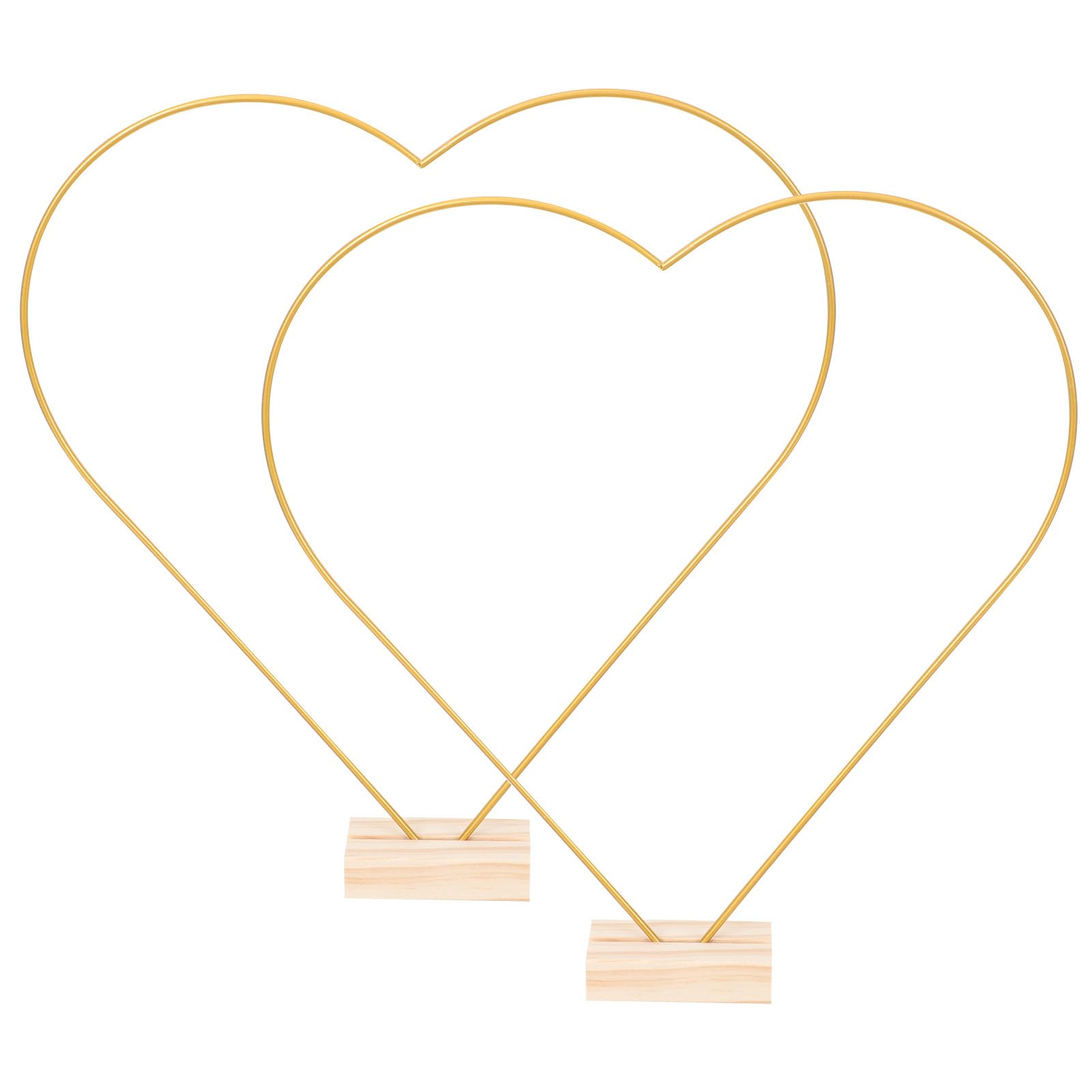 Aro de corazón dorado metálico para crear colgantes de pared y adornos de boda únicos
