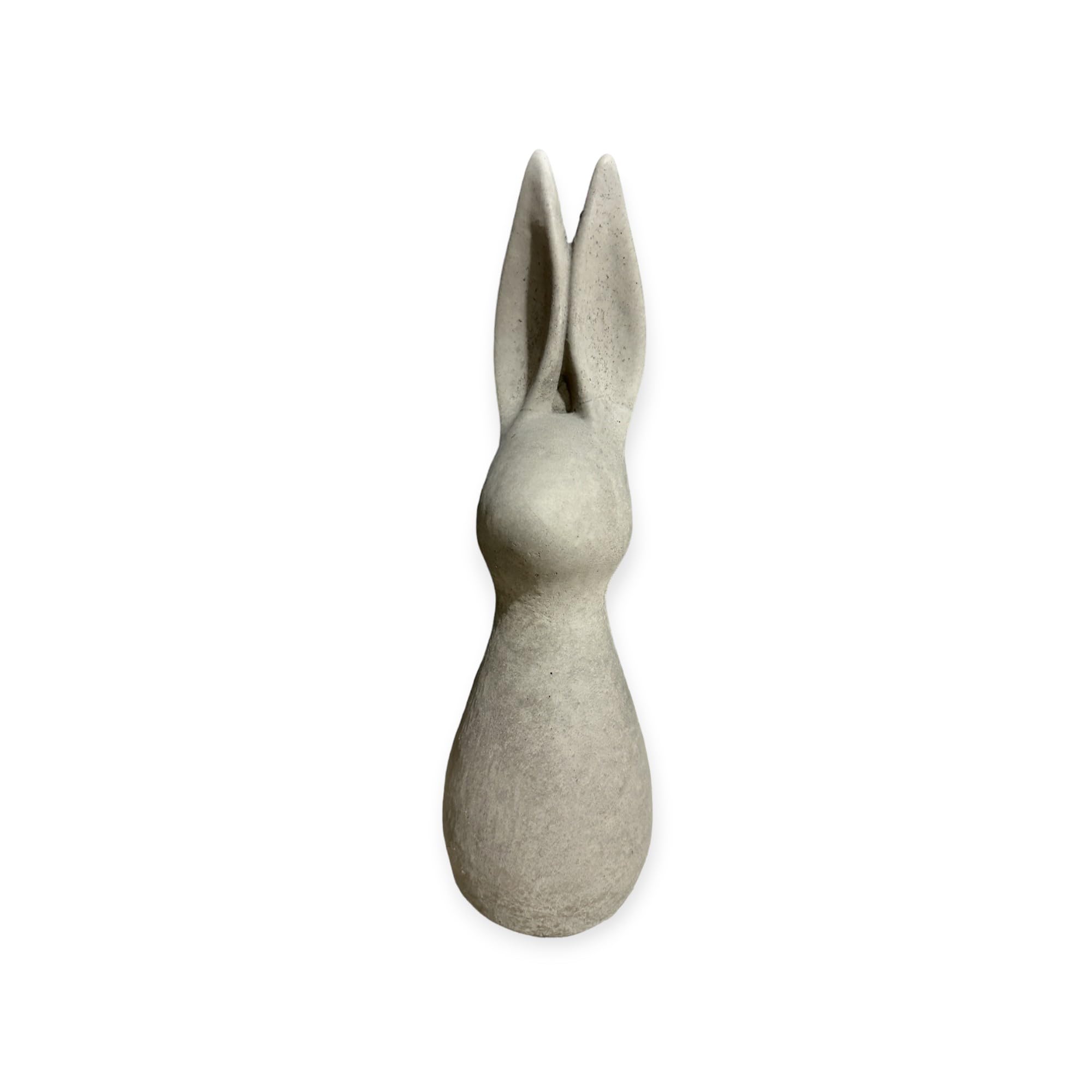 OriginalPaul Skulp & Betondesign Kleiner moderner, Glatte Hase aus frostresistentem Steinguss Maße: H/B/T: 41cm / 12cm / 15cm ca. 4,4kg