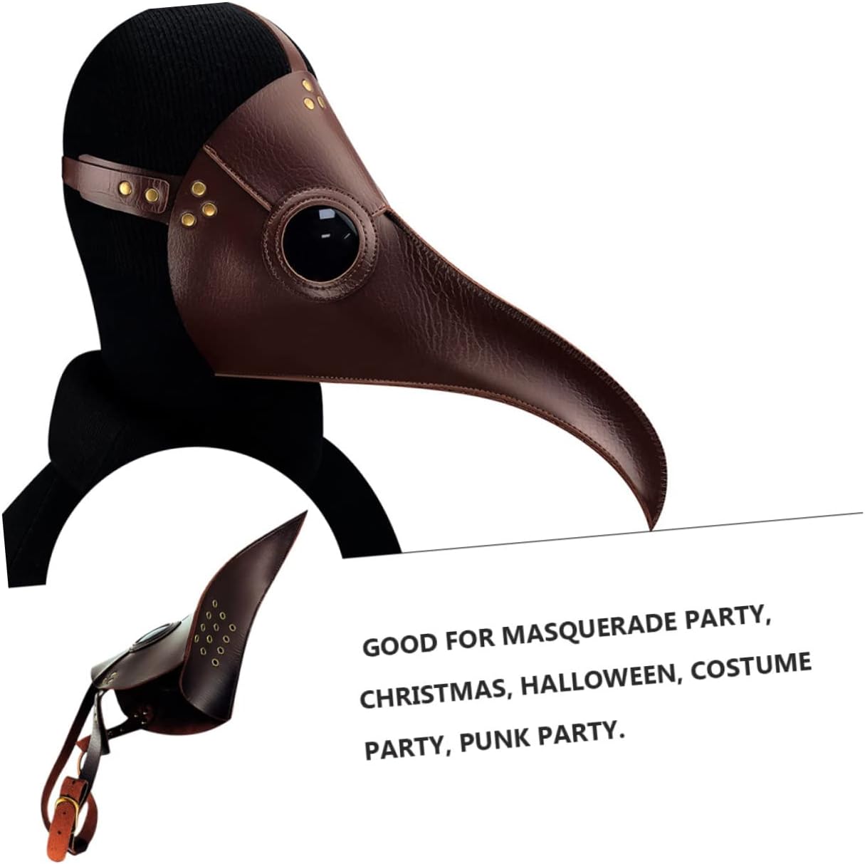 OUNONA 1Pc Steampunk Bird Beak Mask Halloween Party Prop Accessory Scary Design for Role Play Comfortable Fit with Ventilation for Imagination Cultivation