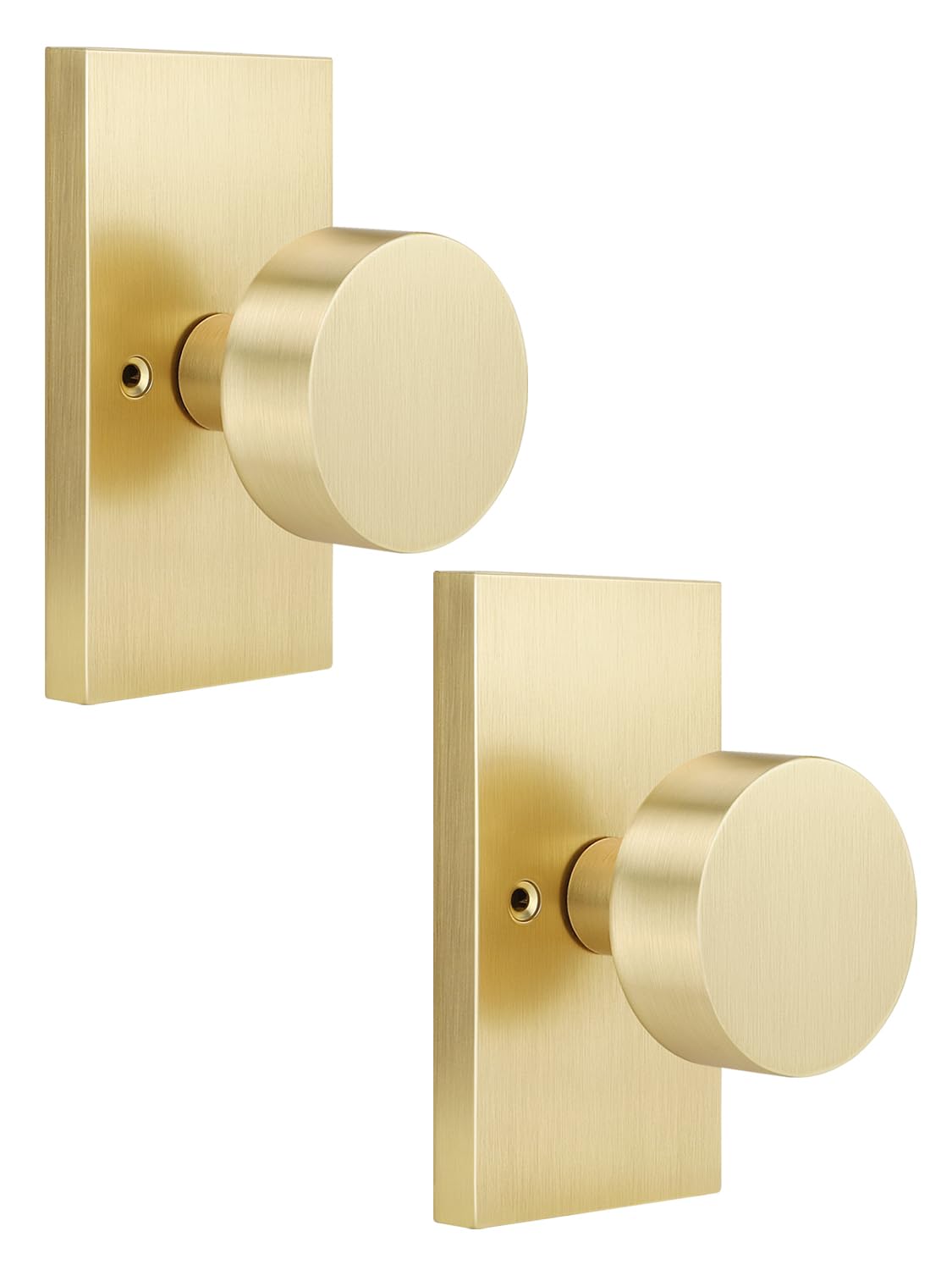 Satin Brass Privacy Door Knob - Keyless Entry -17 Satin Brass Privacy Door Knob - Keyless Entry -17