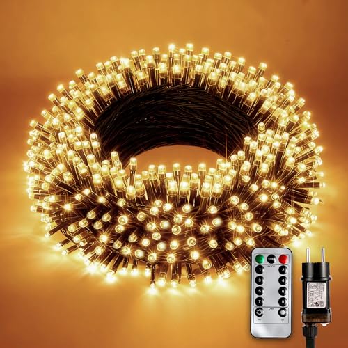 Sanweyter 20M Lichterkette Weihnachtsbaum 200 LED Lichterkette Außen...