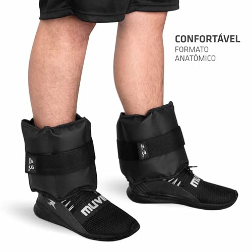 Caneleira de Peso 5kg Muvin – Tornozeleira – Ajustável – Academia – Treino – Exercício – Fitness – M