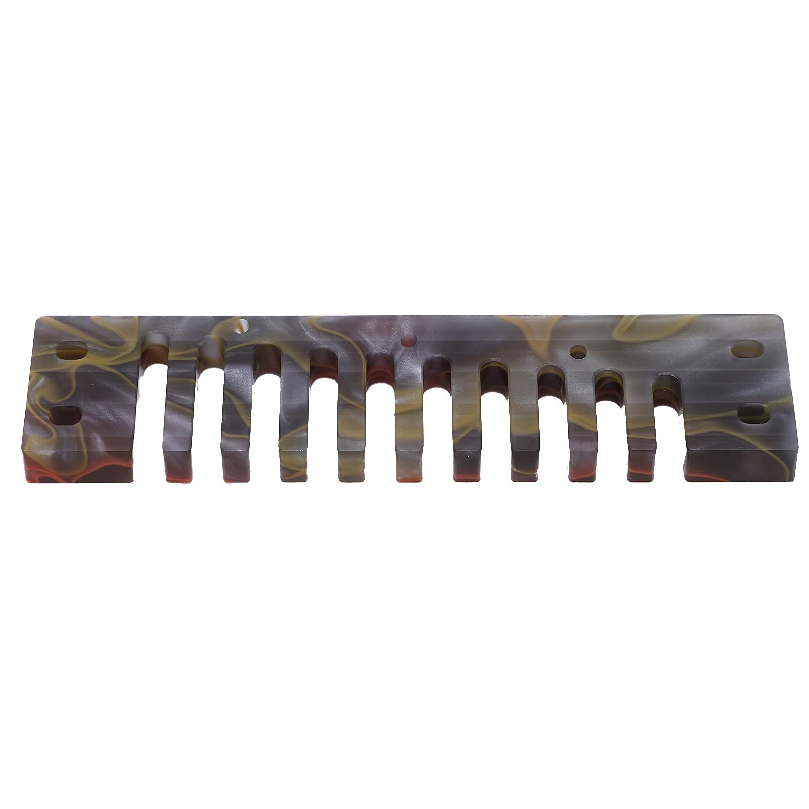 Harmonica Peigne Partie Marine Crossover Crossover Deluxe Acrylic Wind Instrument Accessoires pour les Mélomanes (Ambre)