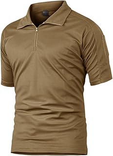 Rfmfkkg Camisa de trabajo de negocios para hombre, manga corta, con bolsillo con cremallera