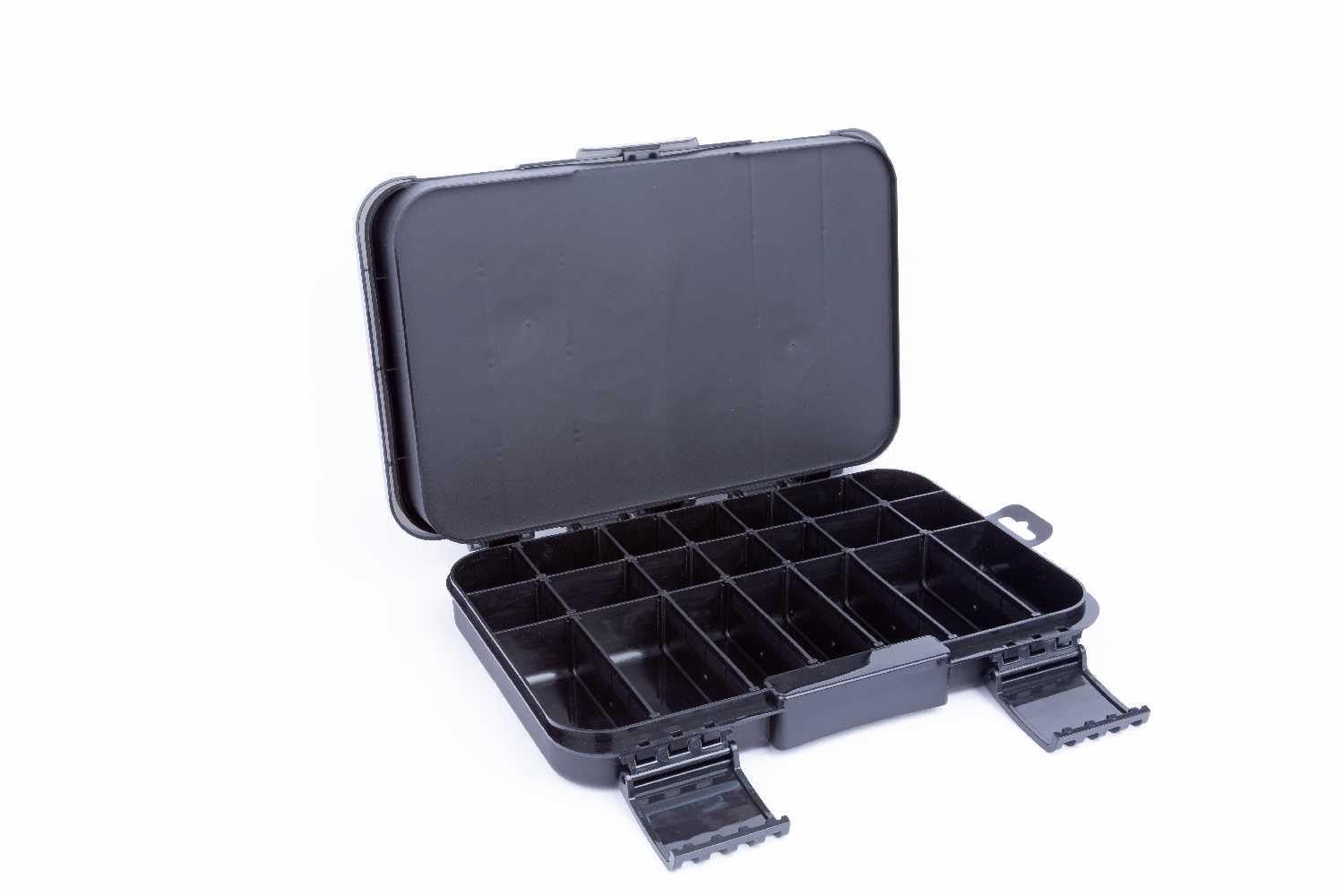 Nytro Black Starkx Fs Deluxe Feeder Box 360, Tackle And Feeder Case, Removable Compartments, Transparent Grey Lid.
