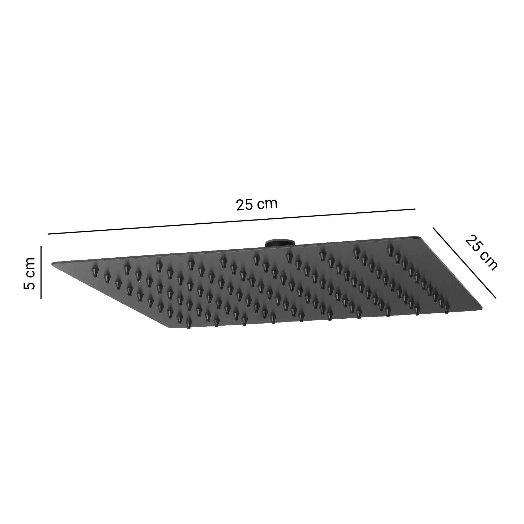 Gedy Rociador para ducha 1 Jet Tech 15 25 cm Negro Mate