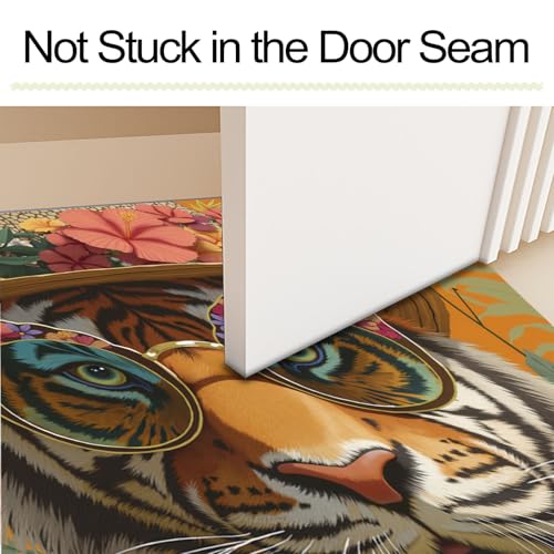 Tapis fleurs tropicales pour une décoration d'entrée colorée