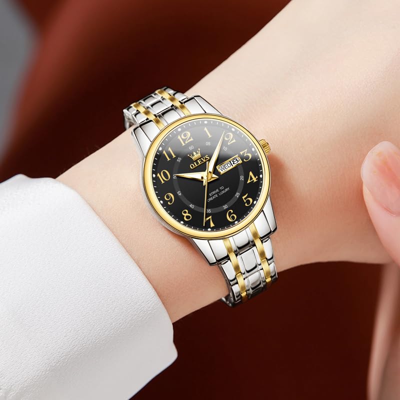 OLEVS Stainless Steel Women's Watch Dress Watches for Women with Date Fashion Ladies Business Waterproof Analog Quartz Small Wrist Watch Reloj Mujer3