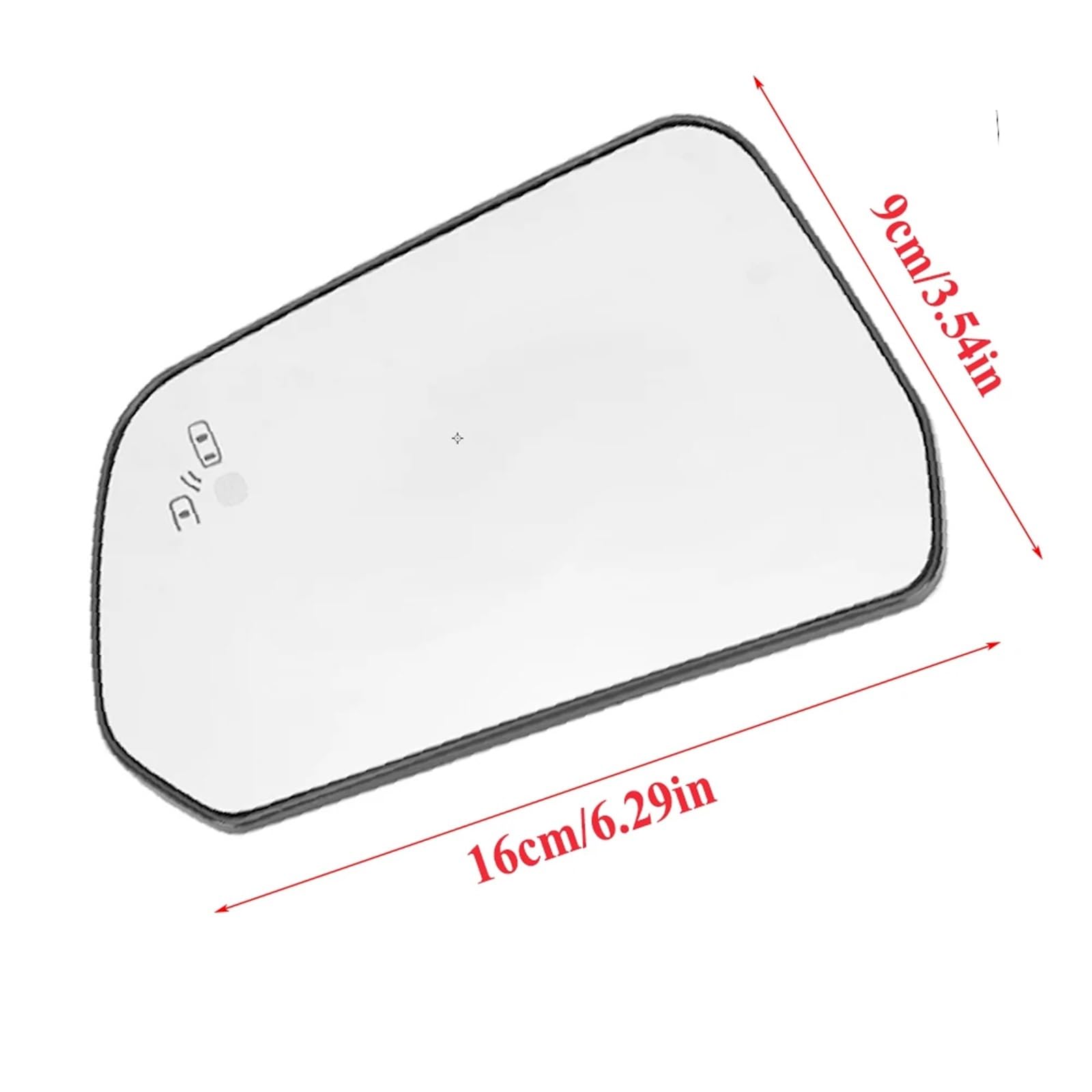 Miroir adhésif Rétroviseur latéral chauffant avec lentille en verre et angle mort pour Ford pour Mustang 2015-2017 FR3Z17K707R(Right Passenger)