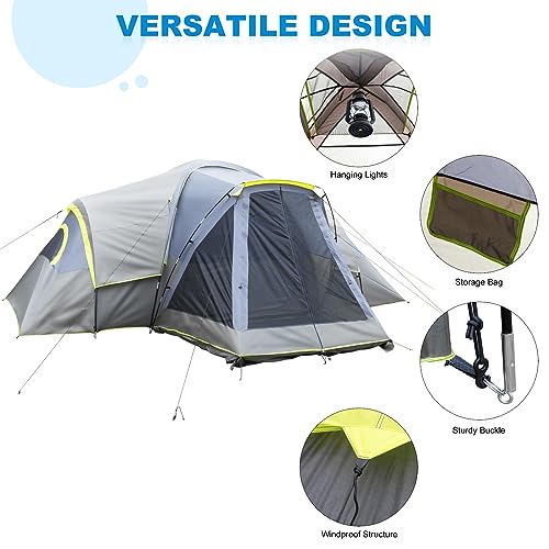 Carpa para camping familiar 10 personas con 3 habitaciones miniatura 2