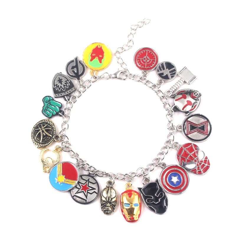 RVM Jewels Avenger Charms Silver Bracelet With Different Charm Super Hero Fashion Jewellery Accessory for Girls and Women (B0CBMXPD56) Amazon Price History, Amazon Price Tracker