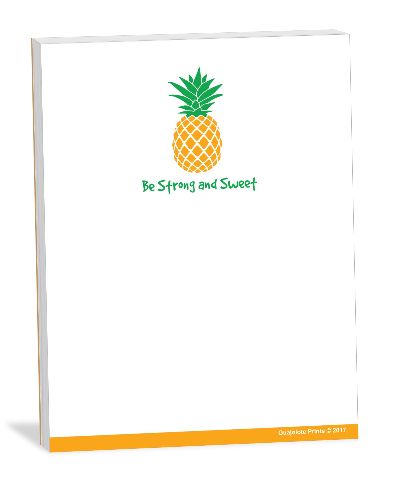 Guajolote Prints Funny Notepad - Witty Memo Pad - Novelty Gag Gift for Work Office, Friends and Coworkers - 4 x 5.25 inch, 50 Sheets (Pineapple)