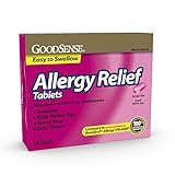 GoodSense Allergy Relief Diphenhydramine HCl 25 mg, Antihistamine Tablets for Symptoms Due to Hay...