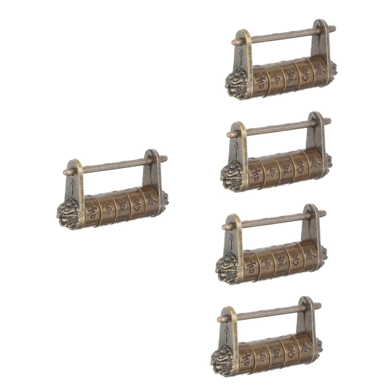Cadenas vintage décoratif ORFOFE lot de 5 serrures antiques pour armoire