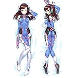 HOT Game Girl OW D.Va Song Hana Dakimakura Cosplay Body Pillow Cover Case Dva Hug Pillowcase Anime Body Pillow(150cm*50cm)