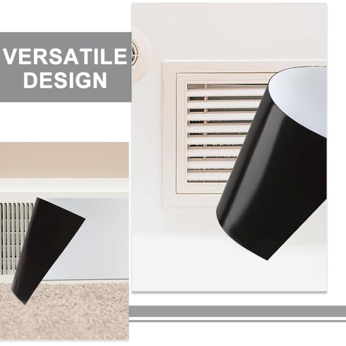 3 Piezas Cubierta de Ventilación Magnética de Pvc Blanco