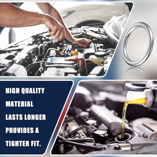 Image of Mudder 50 Pieces 20 mm Aluminum Engine Oil Crush Washers Drain Plug Gaskets Compatible with Volkswagen /Audi Part N0138157 Oil Drain Plug Gasket