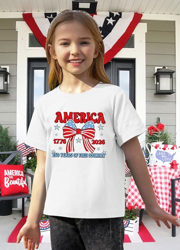 Image of CAZYCHILD Kids 250 Anniversary USA Shirts 250 Year American Flag Tshirt Boys and Girls Happy 250th Tee 4th of July Tops
