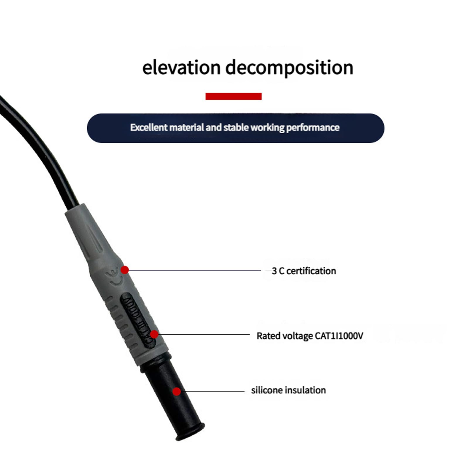 Cavo di prova per elettricisti 1000 V 10 AMP 4 mm Banana Plug Line Tester Cavo Cavo