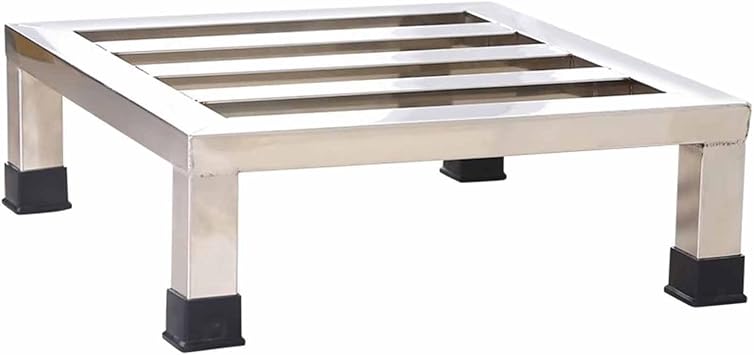 XPLKQXE Heavy Duty Appliance Riser, Stainless Steel Floor Bracket Rectangular Shelf, Furniture Appliances Base Stand, Split Ground Pallet Rack Washer/Fridge60x60x10cm