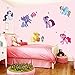 Kibi Pegatinas de Pared de Unicornio Cartoon My Little Pony Pegatinas de Pared Para Niños Decoración de Habitación Unicornio Animal Mural Arte Pvc