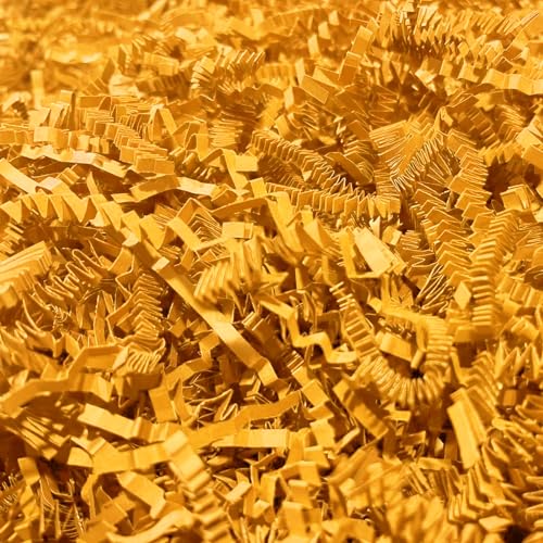 Image of 10 LB Golden Crinkle Cut Paper Shred Filler Great for Gift Wrapping, Basket Fillers, Birthday, Gift Wrapping, Halloween Thanksgiving Christmas Party Decor Filling Supplies