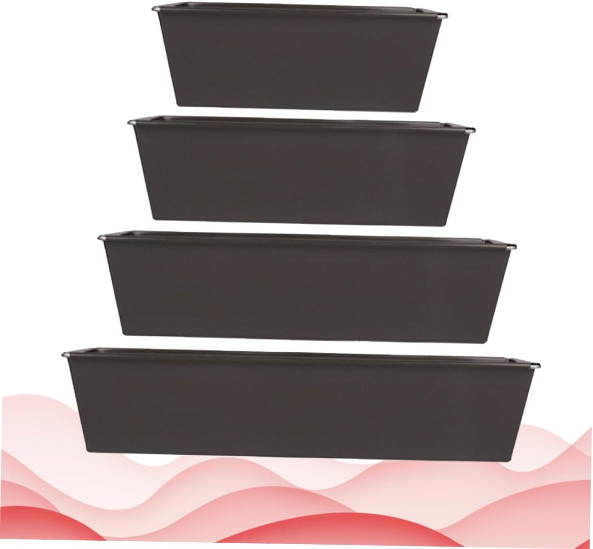 4-piece Non-stick Bread Cake Molds Baking Pan Household Bakeware Baking Supplies Carbon Steel Construction