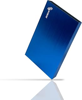 SUHSAI 1 TB External Hard Drive USB 2.0 Portable HDD Storage and Backup Hard Disk Memory Expansion - Ultra Slim 2.5" Hard Drive Compatible with PC, MAC, Laptop, Desktop pc Computer (Blue)
