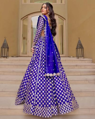 Womens Ready to wear Lehenga Choli Dupatta Embroidered Designer Lehenga Stitched Blouse for Women.4