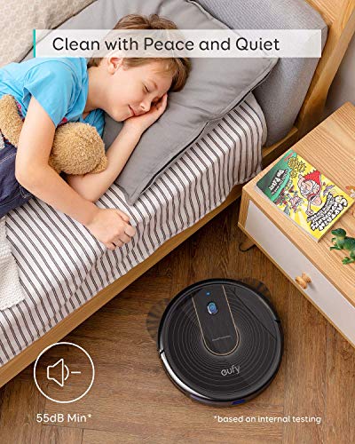Image of eufy by Anker, BoostIQ RoboVac 15C, Wi-Fi, Upgraded, Super-Thin, 1300Pa Strong Suction, Quiet, Self-Charging Robotic Vacuum Cleaner, Cleans Hard Floors to Medium-Pile Carpets (Black)