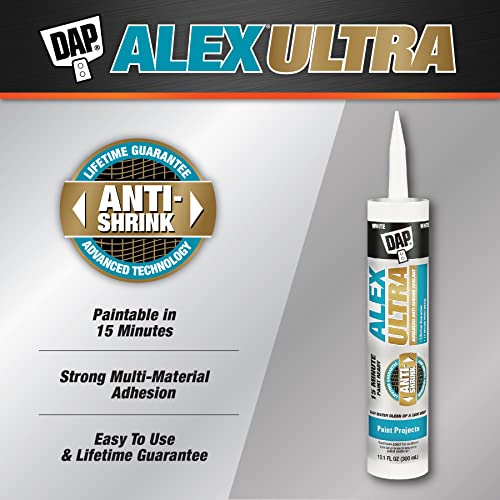 Image of DAP Alex Ultra Advanced Latex Sealant, White, 10.1 Oz (7079818200)