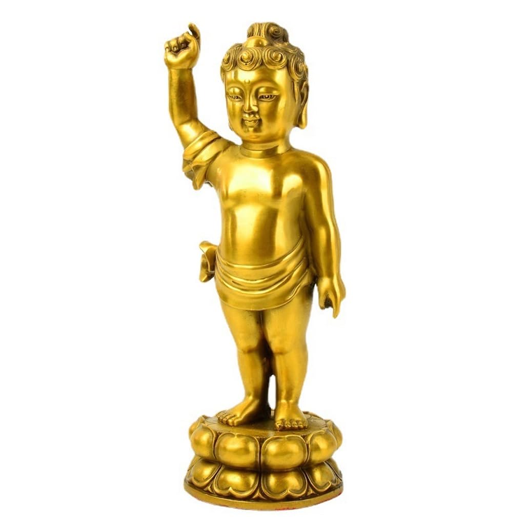 Posąg Buddy do medytacji wnętrz dekoracja Bodhisattwa Statua Dekoracja domu Statua Mosiądz Feng Shui Dekoracja Medytująca Statua Buddy Figurka Rzeźba (S)