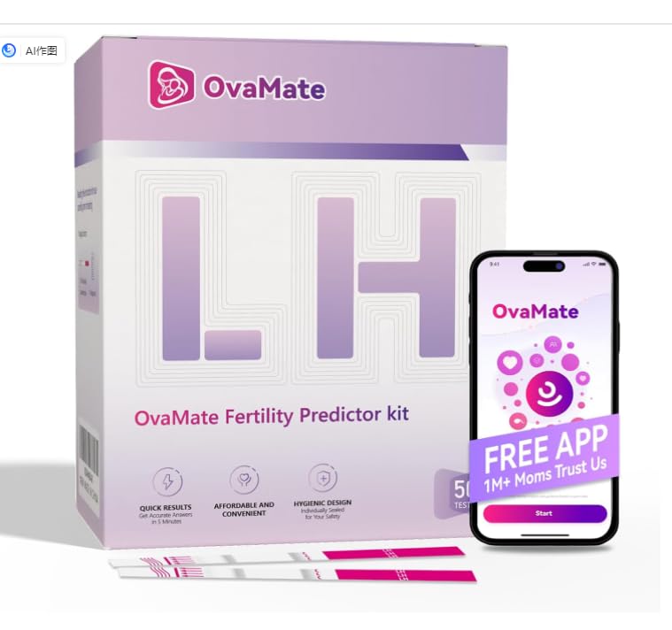Ovulation Test Strips (50 - Pack). 50 Pack Fertility Tests. Powered by The OvaMate Ovulation Calculator APP (for iOS & Android) Accurately Track Ovulation.
