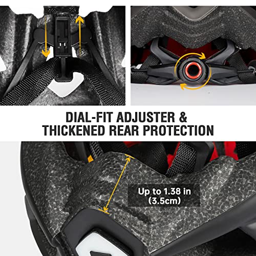 EASTINEAR Mens Bike Helmet with Visor, Cycle Helmet with Rechargeable LED Lights, Allround Cycling Helmets for Road Bike, Bicycle Helmet for Men and Women - Image 6