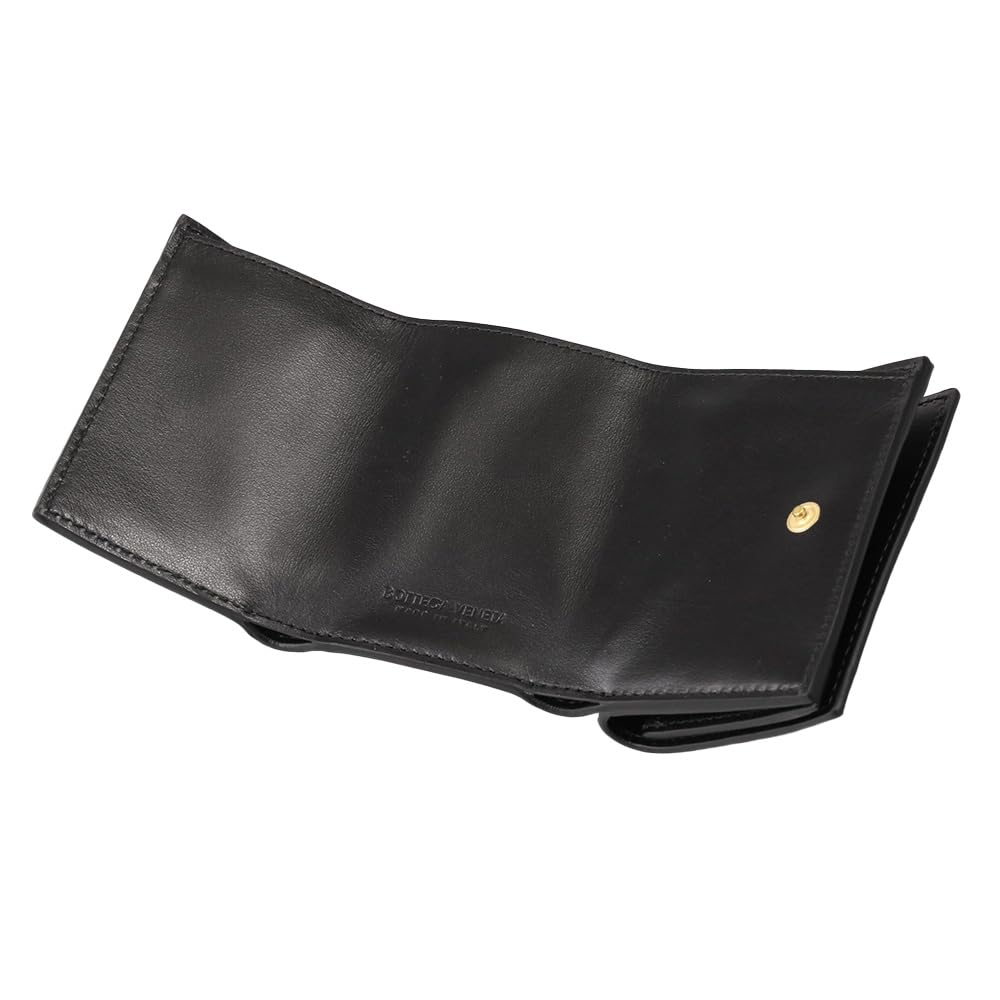 ボッテガヴェネタ 三つ折り財布 デボス イントレチャート　コンパクト BOTTEGA VENETA 【新品未使用】ボッテガヴェネタ デボスイントレ