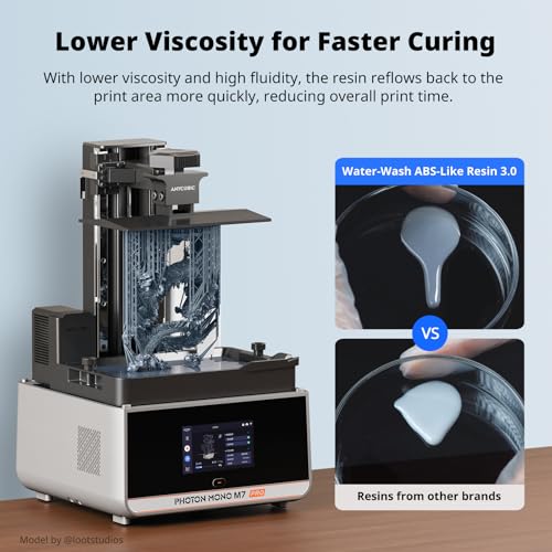 Image of ANYCUBIC Water Washable ABS-Like Resin 3.0, 3D Printer Resin, High Toughness and High Precision, Easy to Post-Process, Low Odor, Wide Compatibility for All LCD 3D Printers (Gray, 1kg)