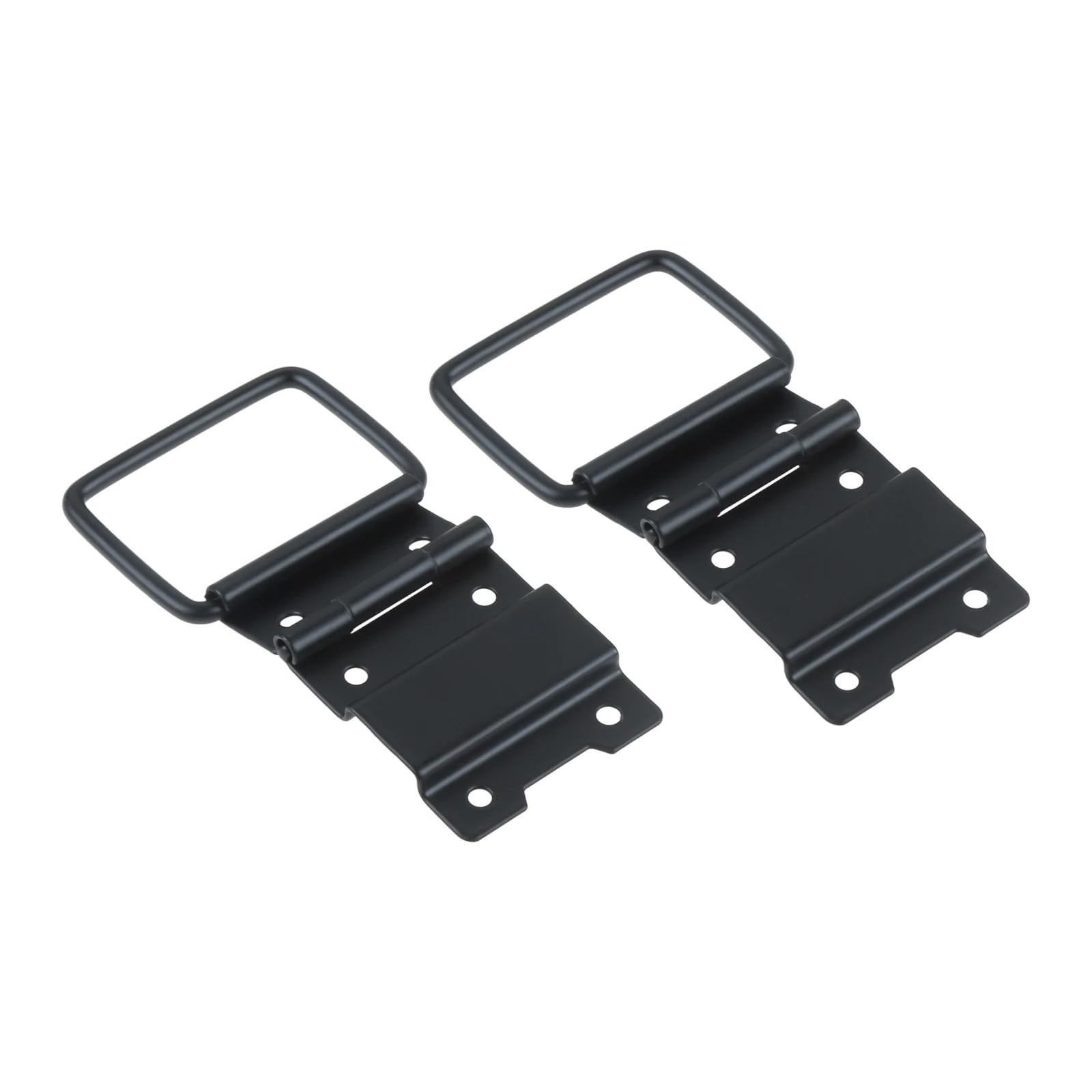 Rmwkrmogrf 7 Metal Support Hinges 6 Holes Cabinet Door Lockers Furniture Hinge Toolbox Suitcase Fitting 2Pcs(7)