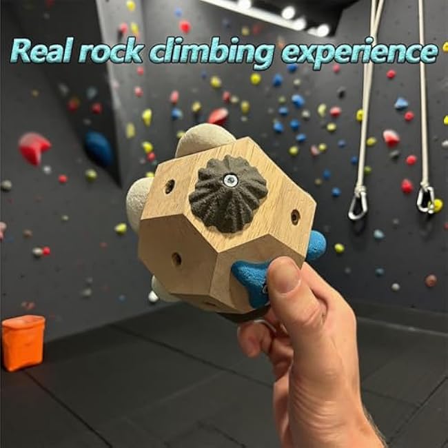 Handcrafted Boulder Block - 3D Boulder Block, Rock Climbing Training Ball for Finger Strength & Precision, Portable Grip Tool, Gifts for Climbers, Bouldering Enthusiasts & Fitness Lovers